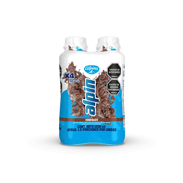 LECHE LIQUIDA CHOCOLATE ALPIN*4U*300ML