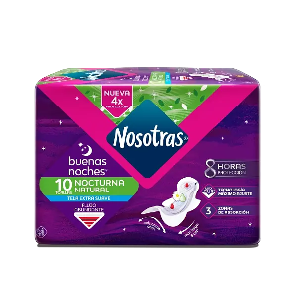 TOALLA HIGIENICA BUENA NOCHE NOSOTRAS*10