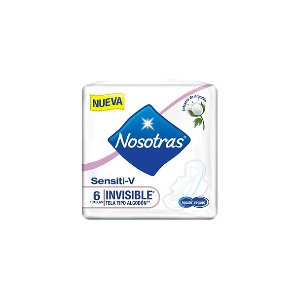 TOALLA HIGIENICA SENSITI-V NOSOTRAS*6U