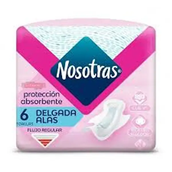 TOALLA HIGIENICA DELGADA ALAS NOSOTRAS *6U