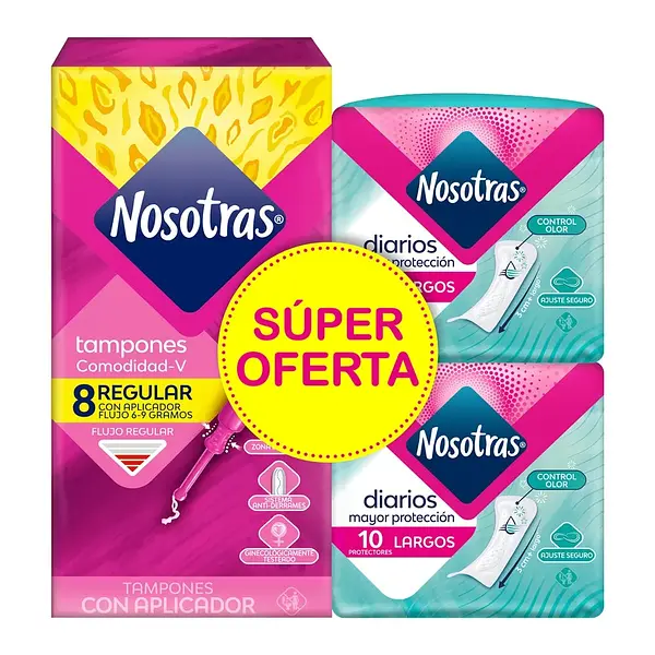 TAMPON REGULAR*8U+PROTECTOR NOSOTRAS*2U