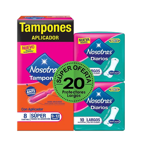 TAMPONES SUPER*8U+PROTECOR NOSOTRAS*2U