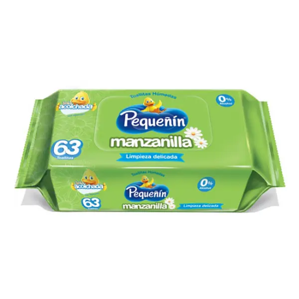 TOALLITAS HUMEDAS MANZANILLA PEQUEÑI* 63