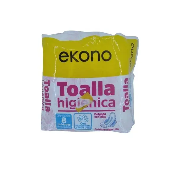 TOALLA HIGIENICA DELGADA EKONO * 8U