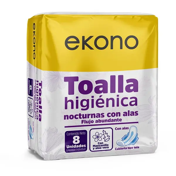 TOALLA HIGIENICA NOCTURNA EKONO *8UND