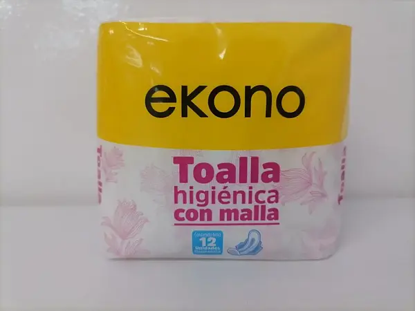 TOALLA HIGIENICA MALLA EKONO *12 UND