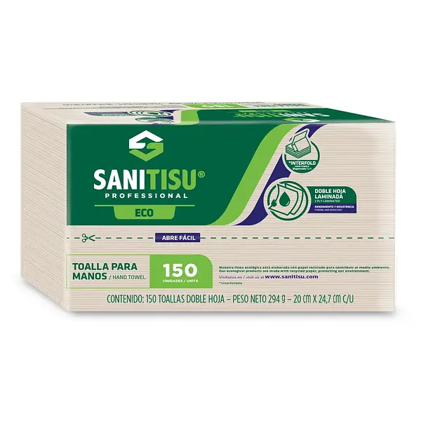 TOALLA MANOS SANITISU*150U