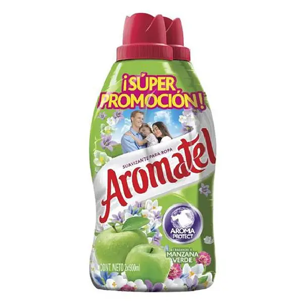 SUAVIZANTE MANZANA AROMATEL*2U*900M