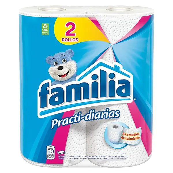 TOALLA COCINA PRACTI-FAMILIA *2U