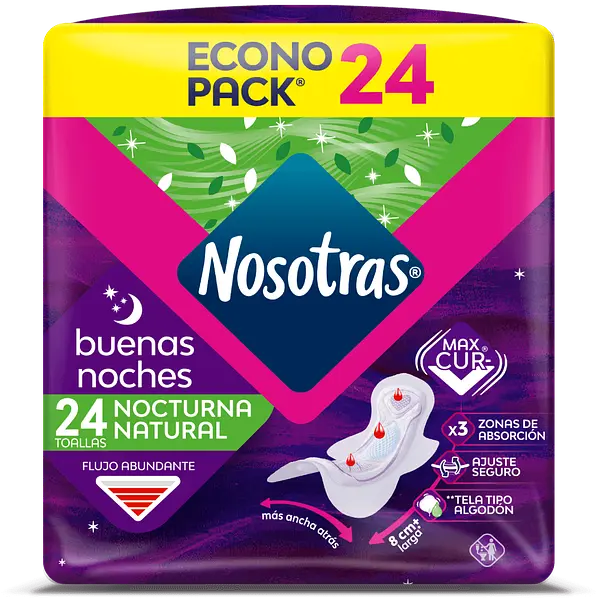 TOALLA HIGIENICA NOCHE NOSOTRAS *24 UND