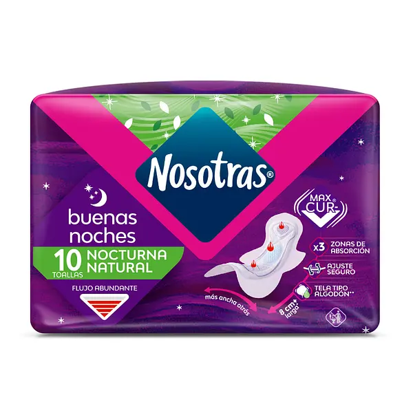 TOALLA HIGIENICA NOCHE NOSOTRAS *10U