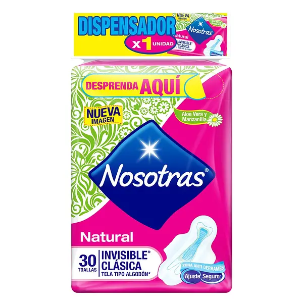 TOALLA HIGIENICA ALGODÓN NOSOTRAS*30U