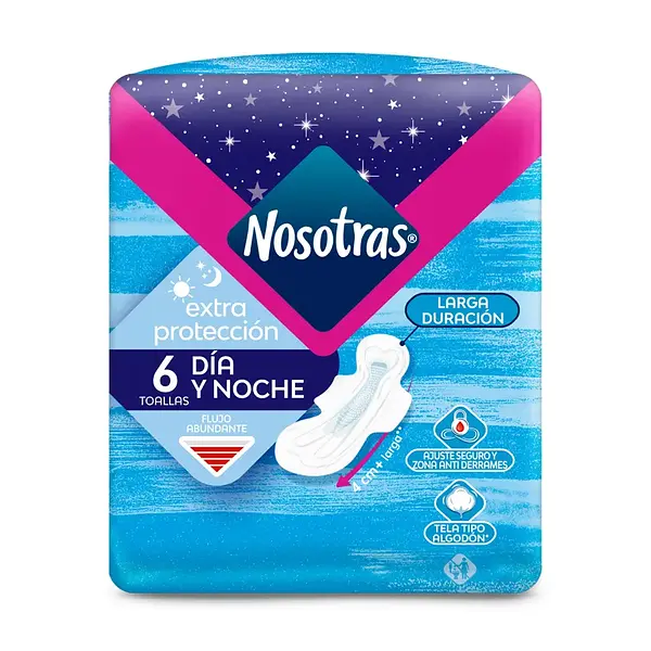 TOALLA HIGIENICA DIA NOCHE NOSOTRAS*6U