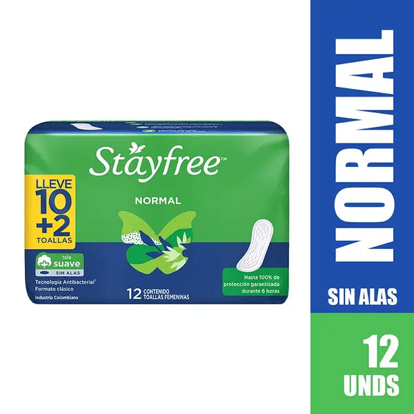 TOALLA NORMAL STAYFREE *12 UND