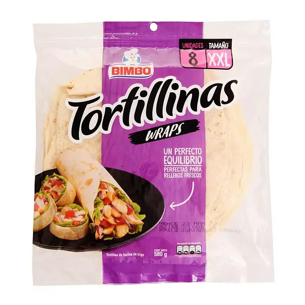 TORTILLA WRAPS BIMBO * 580G