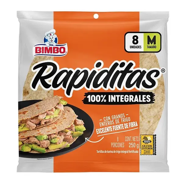 TORTILLA INTEGRAL BIMBO*8U