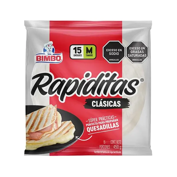 TORTILLA RAPIDITAS BIMBO*450G