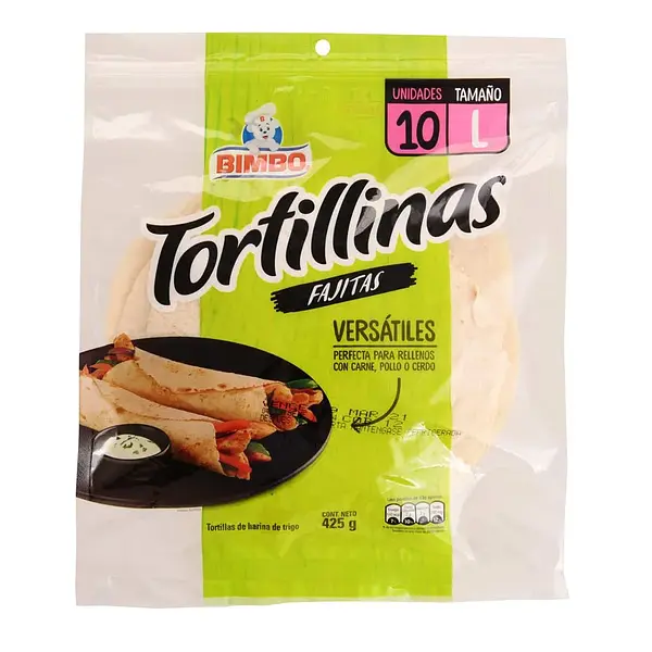 TORTILLA FAJITAS BIMBO*10U*425G