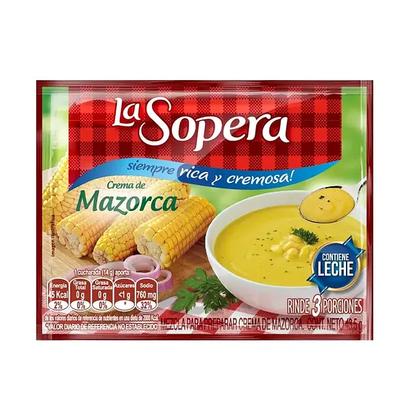 SOPA CREMA MAZORCA LASOPERA *3POR