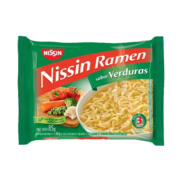 SOPA RAMEN VERDURAS NISSIN*85GR