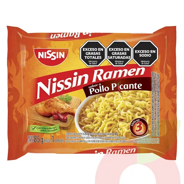 SOPA RAMEN POLLO PICANTE NISSIN*85G