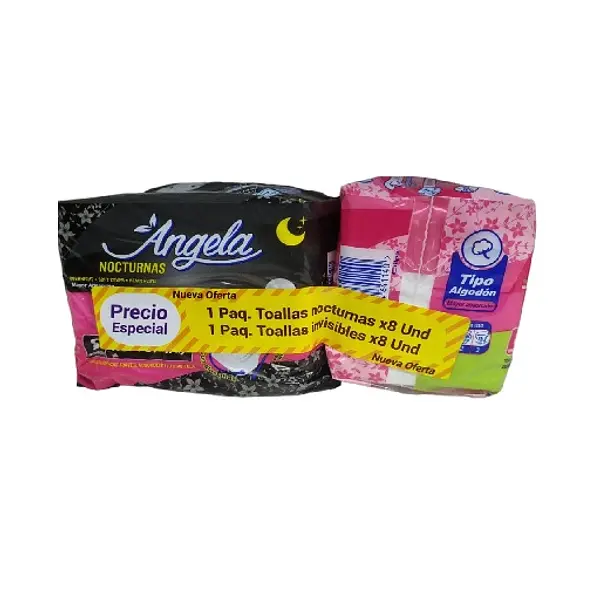 TOALLA HIGIENICA NOCTURNA ANGELA*16U