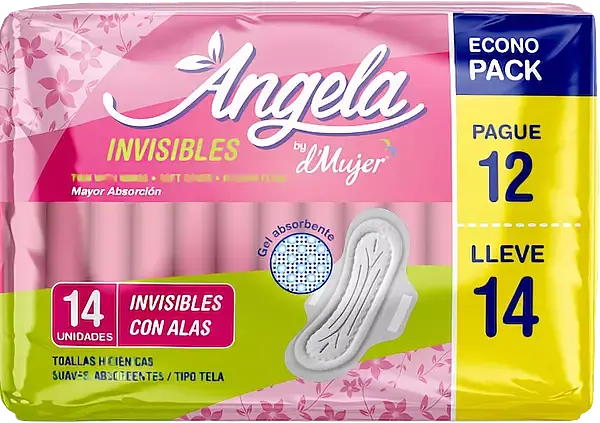 TOALLA HIGIENICA INVISIBLE ANGELA*14U
