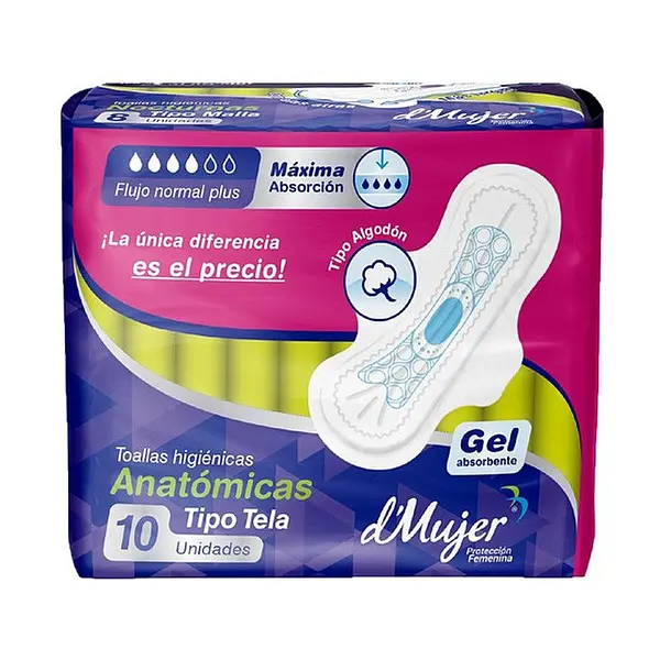 TOALLA HIGIENICA D MUJER *10U