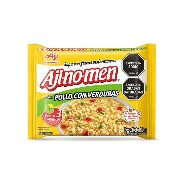 SOPA POLLO VERDURAS AJINOMEN* 80GR